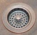 3 1/2 in Copper Sink Kitchen/Bar/Prep Drain with Strainer Basket