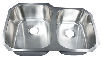 Leonet LE-205B Brenner 60/40 Double Bowl Undermount Stainless Steel Kitchen Sink