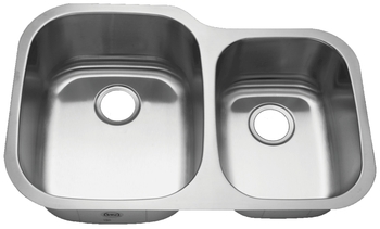 Royalty R02 Duke 60/40 Double Bowl Undermount Stainless Steel Kitchen Sink