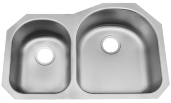 Patriot PAUD04R South Carolinian Undermount Stainless Steel Double Bowl Kitchen
