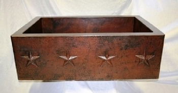 33 in. Copper Farmhouse Kitchen Sink 9