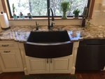 SimplyCopper 33 in. Copper Farmhouse Kitchen Sink 10