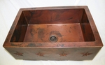33 in. Copper Farmhouse Kitchen Sink 9