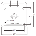 15 in Patriot PADB26 Georgian Drop-In Stainless Steel Single Bowl Bar Sink | Patriot