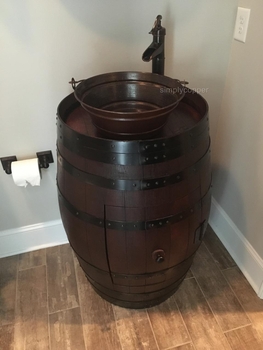 SimplyCopper 15 Aged Copper Vessel Bucket Sink