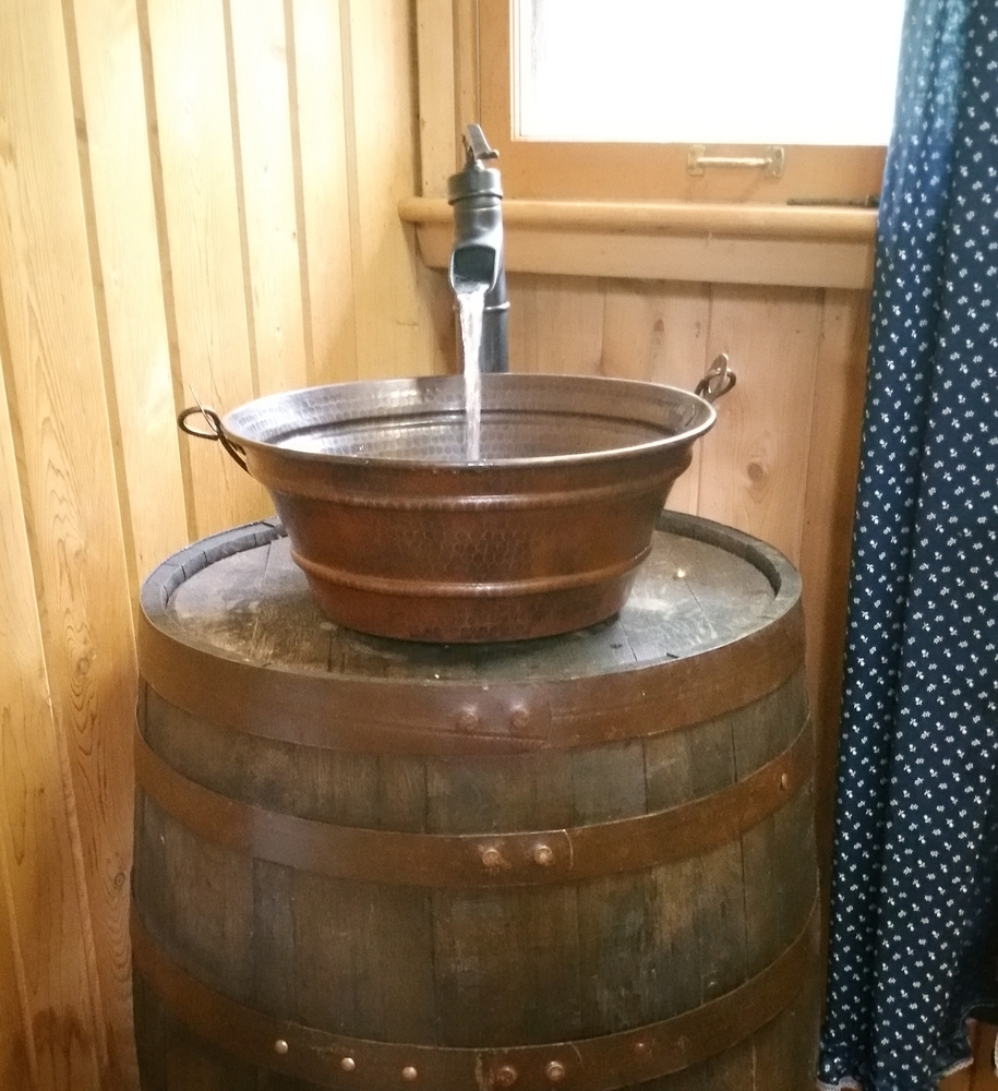 15" Round Hammered Copper BUCKET Vessel Bathroom Sink Bucket Sinks