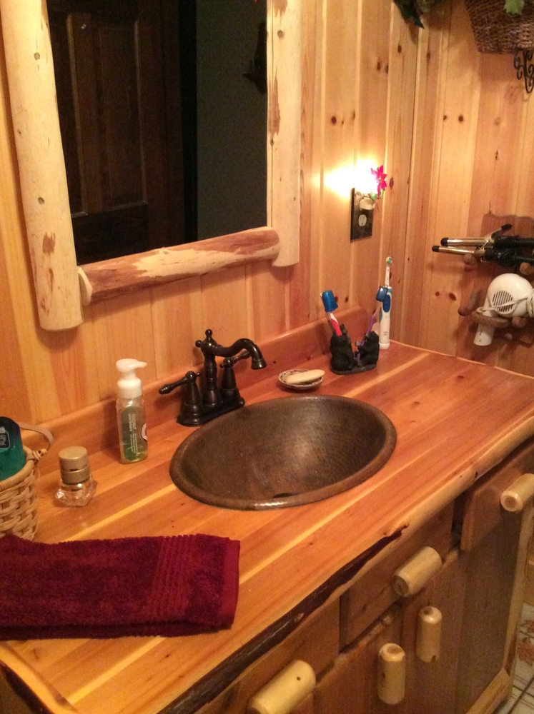 Primitive Oval 19" Copper Bathroom Sink Drop In Vanity Sinks