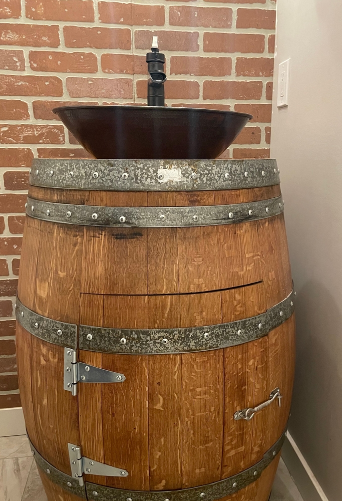 17" Oval Hand Hammered Copper Bath Sink Vessel Sinks