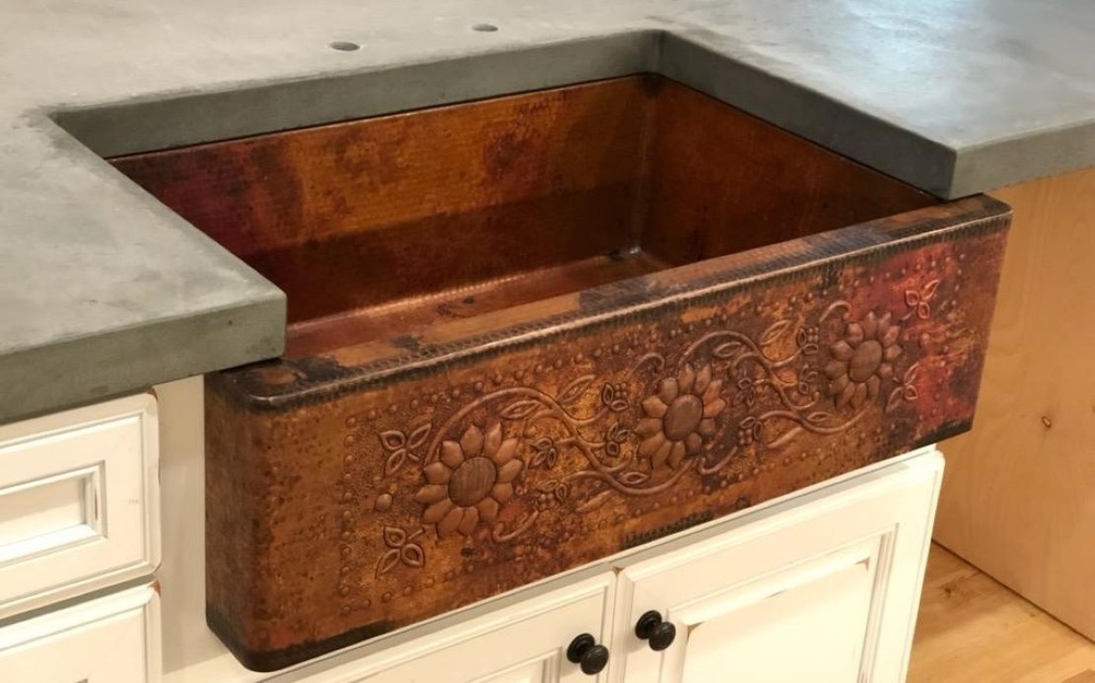 SUNFLOWER Copper Kitchen Sink