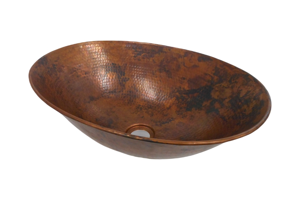 Timeless 171/2" x 121/2" Artisan Hammered Oval Deep 16" Oval Copper