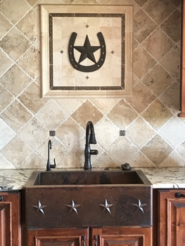 SimplyCopper 33 in. Copper Farmhouse Kitchen Sink 9