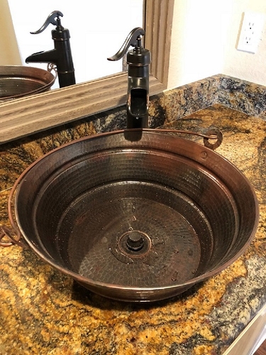 Round Copper Vessel Sink 15 Rustic Bucket Vessel Sinks