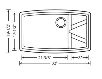 Blanco Performa Cascade Super Single Bowl 32 X 19 1 2 10 7 3 4 Blanco Performa Cascade Super Single Bowl 32