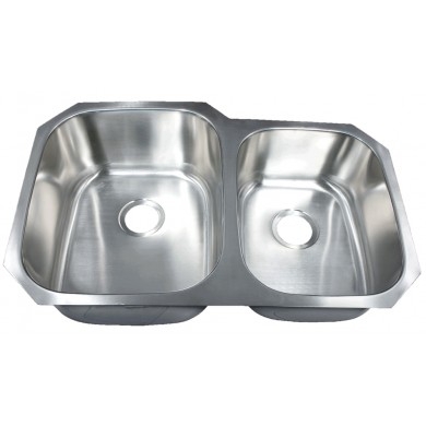 Futura FA108 Invicta 60/40 Double Bowl Undermount Stainless Steel Kitchen Sink | Leonet & Futura Stainless Steel Kitchen Sink