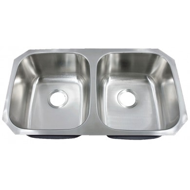 Futura FA-208 Electra 50/50 Double Bowl Undermount Stainless Steel Kitchen Sink | Leonet & Futura Stainless Steel Kitchen Sink