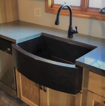 Copper Farmhouse Sink Rounded Front #GR3 Available in 30,