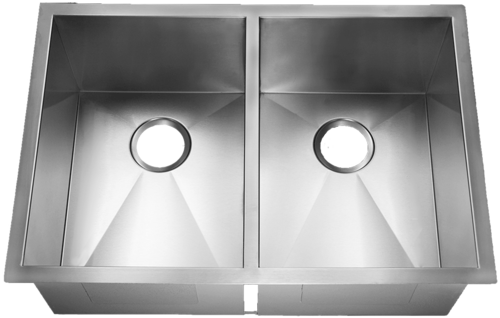 HomePlace Bowie 50/50 Undermount Stainless Steel Kitchen Sink  Radial Corner | Stainless Steel Kitchen Sink