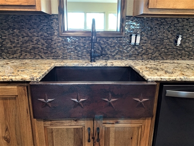 Farmhouse Copper Kitchen Sink STAR Design #ST2 Available in 30,