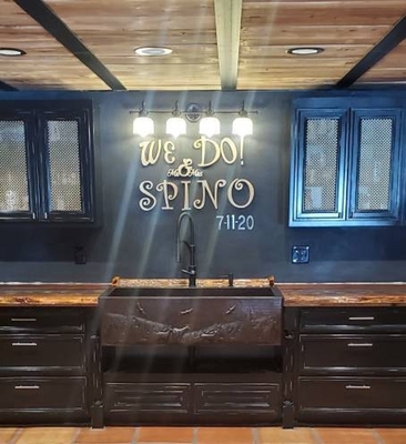 48" Farmhouse Kitchen Sink Nature Design ( Custom Made) | Kitchen Sinks