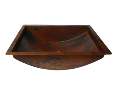 Rectangular Copper Bathroom Trough Sink 22