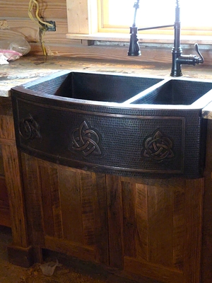Farmhouse Copper Kitchen Sink #Celtic1 Available in 30,