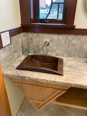 Large Rectangular Copper Trough Sink 20