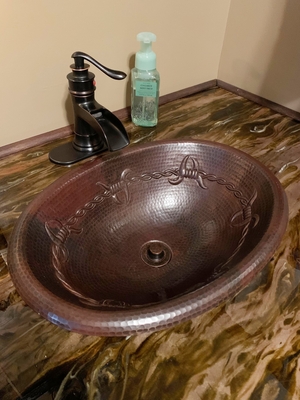 Barbed Wire Copper Bathroom Sink | Vanity Sinks