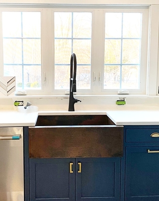 Copper Kitchn Farmhouse Sink Single Well #G2 | Kitchen Sinks