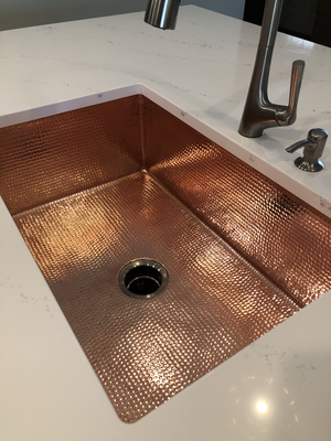 Shiny Copper Kitchn Sink Hand Hammered | Photo Gallery