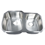 Image Futura FA108 Invicta 60/40 Double Bowl Undermount Stainless Steel Kitchen Sink