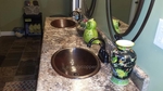 SimplyCopper 19 Oval Copper Bath Sink with Rolled Edge | Vanity Sinks