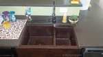 SimplyCoppper 33 in. Copper Farmhouse 60/40 Split Kitchen Sink 10