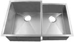Image HomePlace HR-HBO3320B Livingston Undermount Stainless Steel Kitchen Sink  Radial