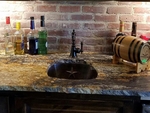 SimplyCopper 15 Square Bar/Prep Sink with Star Motif | Bar Sinks