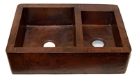 Image 60/40 Copper Farmhouse Sink Available in: 30,
