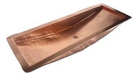 Image Shiny Copper Trough Bath Sink Available in 30
