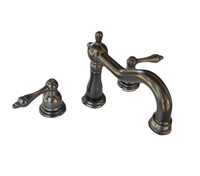 Image The Savannah Brushed Bronze Two Handle Bath Faucet
