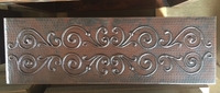 Image Copper Kitchen Farmhouse Sink Single Well<b> MODERN SCROLL</b> Design