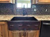 Image Farmhouse Copper Kitchen Sink STAR Design #ST2 Available in 30,