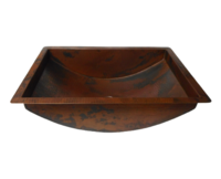 Image Rectangular Copper Bathroom Trough Sink 22