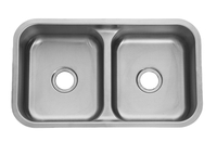 Image Lancer Stainless Steel Sink with Low Divide 50/50 Split
