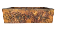 Image Copper Kitchen Farmhouse Sink Single Well <b> DRAGONFLYS</b> Design