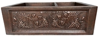 Image 60/40 GRAPE Copper Farmhouse Sink Available in: 30,