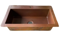Image Copper Kitchen with 4in Back Flange Sink Available in: 30,