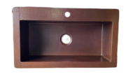 Image Copper Kitchen with 4in Back Flange Sink Available in: 30,