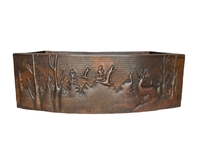 Image Copper Kitchen Farmhouse Sink Single Well Rounded Front<b> WOODLAND</b>