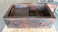 Image Copper Farmhouse Workstation Sink Rivets & Rings