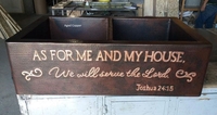 Image Two Well Copper Kitchen Farmhouse Sink with <b> Joshua 24:15 Verse </b>