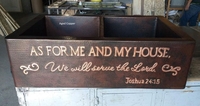 Image 50/50 Copper Kitchen Farmhouse Sink with <b> Joshua 24:15 Verse </b>