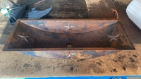 Image Copper Bathroom Trough Sink with STAR Design